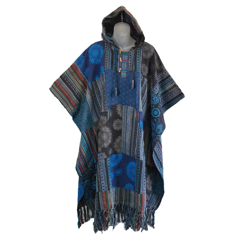 Quilt Patchwork Pullover Pancho