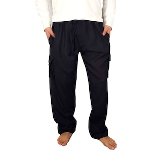 Mens Cargo Pants Handmade Cotton Plain Hippie Yoga Comfy Meditation