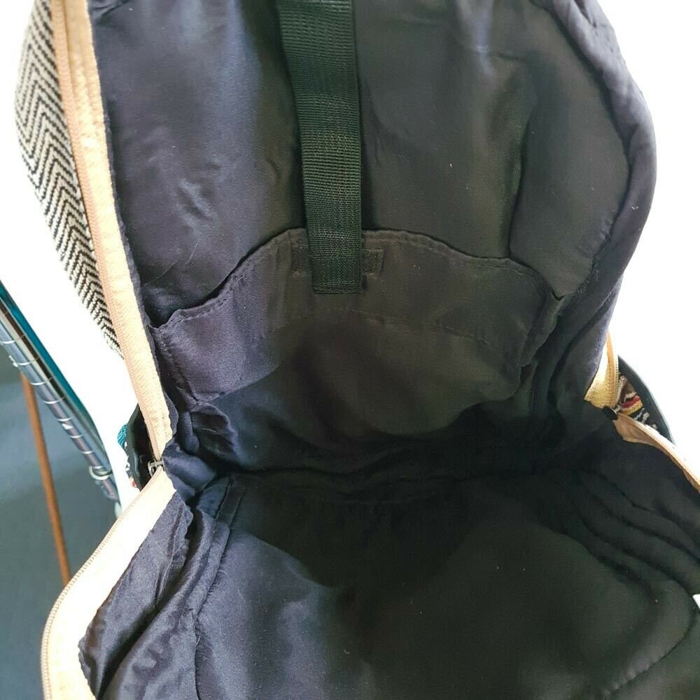 Sac à Dos Chanvre Et Coton Népal Fait Main - Multicolore, Hippie, Bio, Unisexe, Neuf Sans étiquette