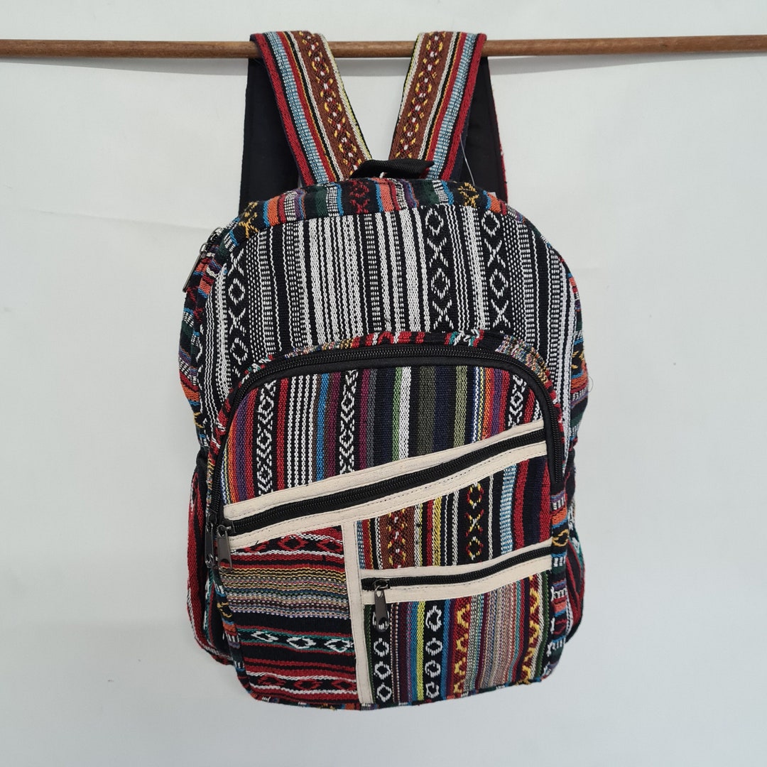 Boho Hippie Backpack Multicolour Colourful Handmade Travel Laptop ...