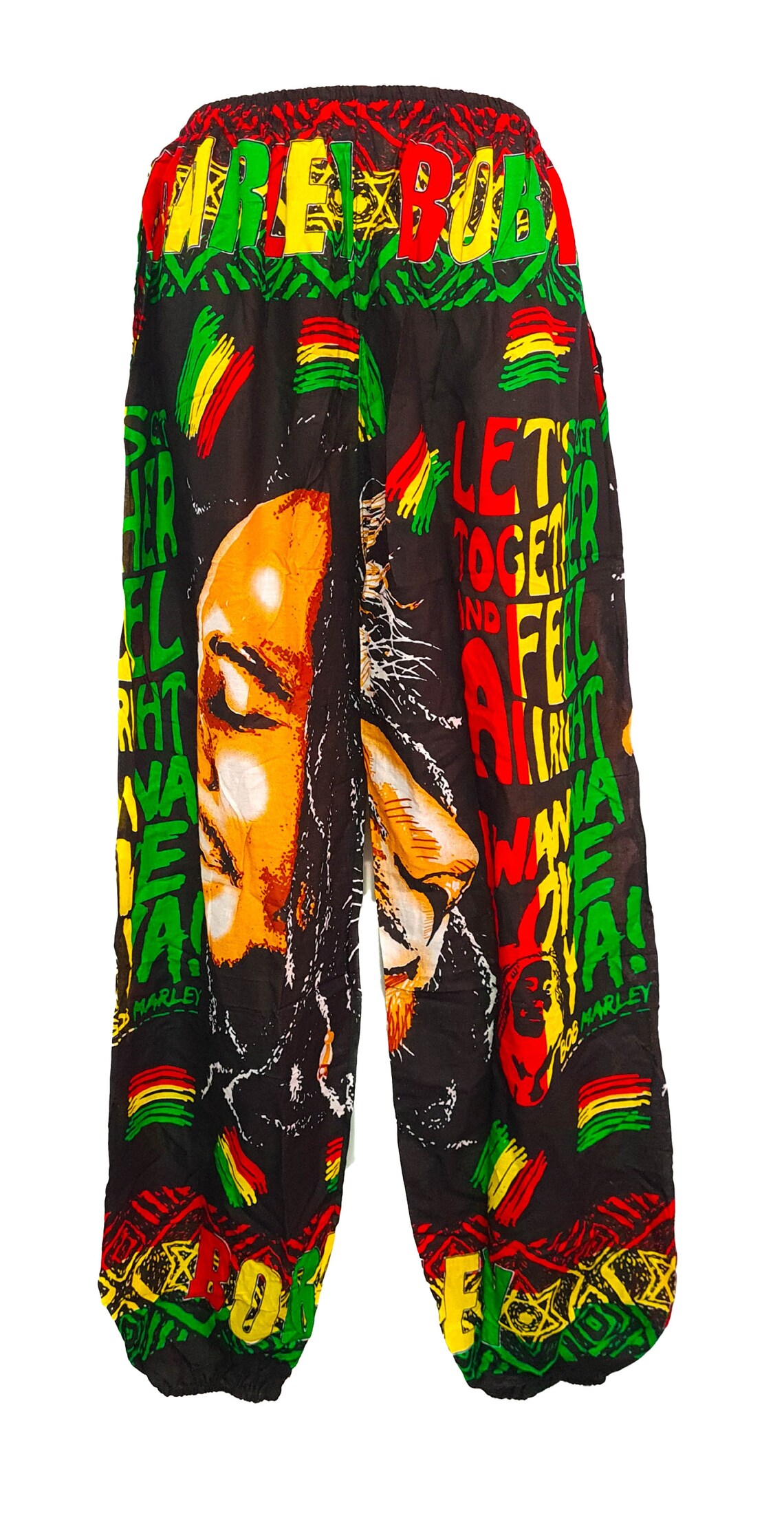 Bob Marley Pants Elastic Cuffed & Baggy - Etsy