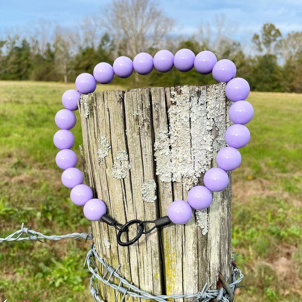 Lilac - Beaded Collar, Durable Dog Necklace, Dog Pearls, Dog Collar