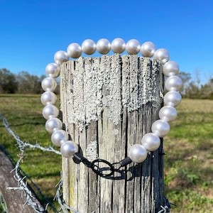 Classic White Pearls - Beaded Collar, Durable Dog Necklace, Dog Pearls
