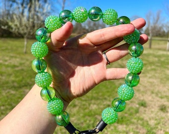 multiple DAMAGED St Patty Collars - Beaded Collar, Durable Dog Necklace, Dog Pearls, Dog Collar