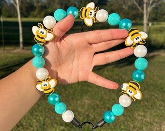 Bee Happy - Beaded Collar, Durable Dog Necklace, Dog Pearls, Dog Collar