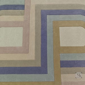 Modern Curved Hand Tufted rug, Multicolor 100% New Zealand wool Natural dye, classy area rug for Living room, Bedroom, Kids room 8x10, 9x12.