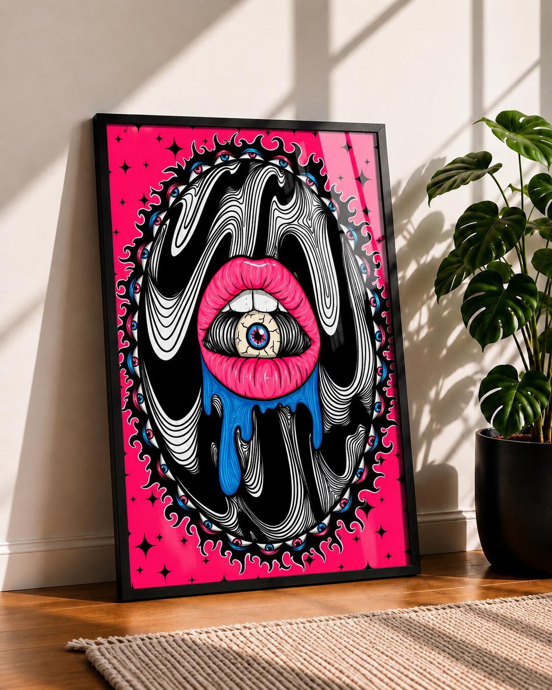 Trippy Eye Wall Art, Psychedelic Surreal Print, Abstract Poster ...