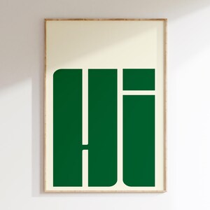 HI Typografie Print: Modern Bold Letters Art, Home Decor 2