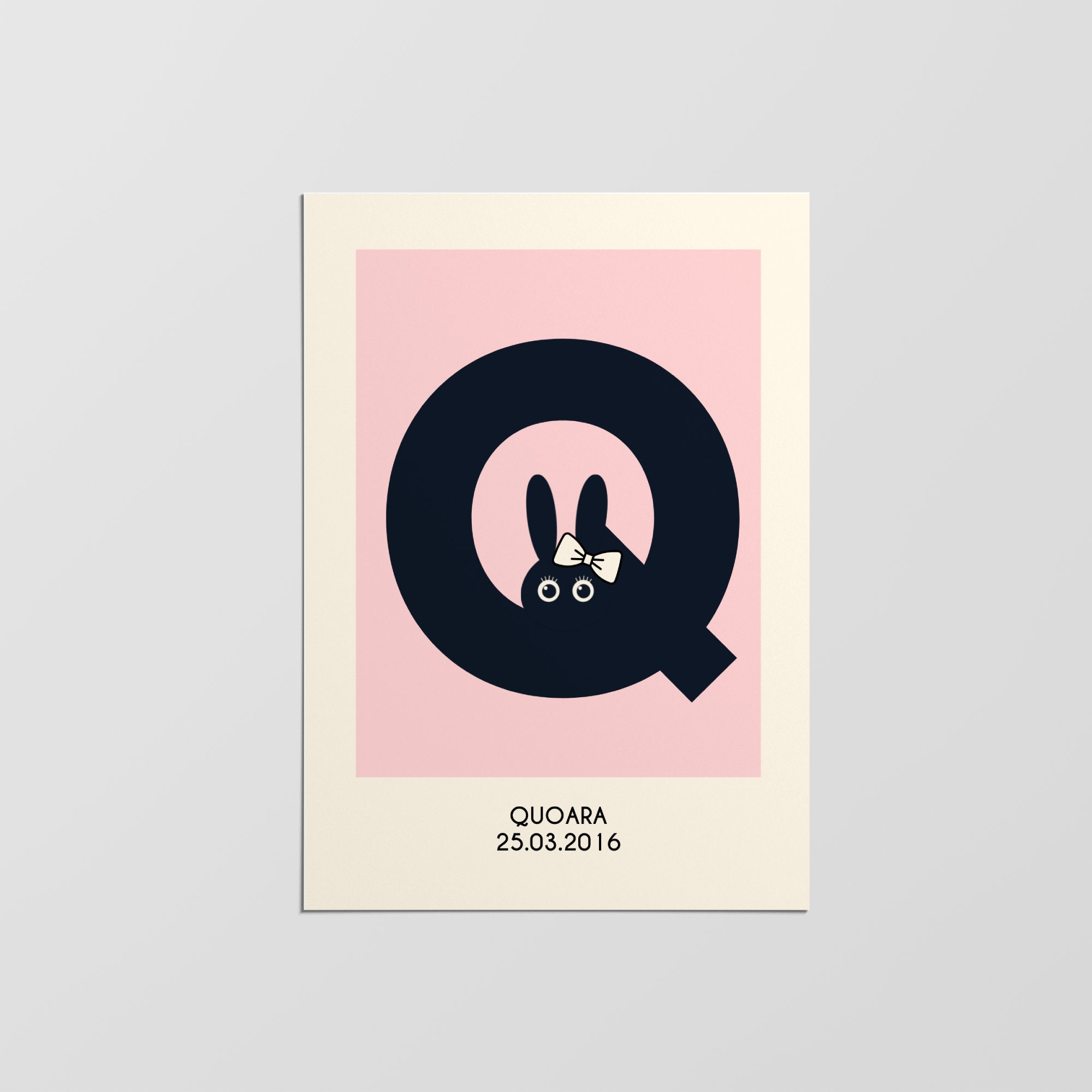 Impression Personnalisée Du Nom Initial de La Crèche, Impression Décor Pépinière, Art Mural Personna