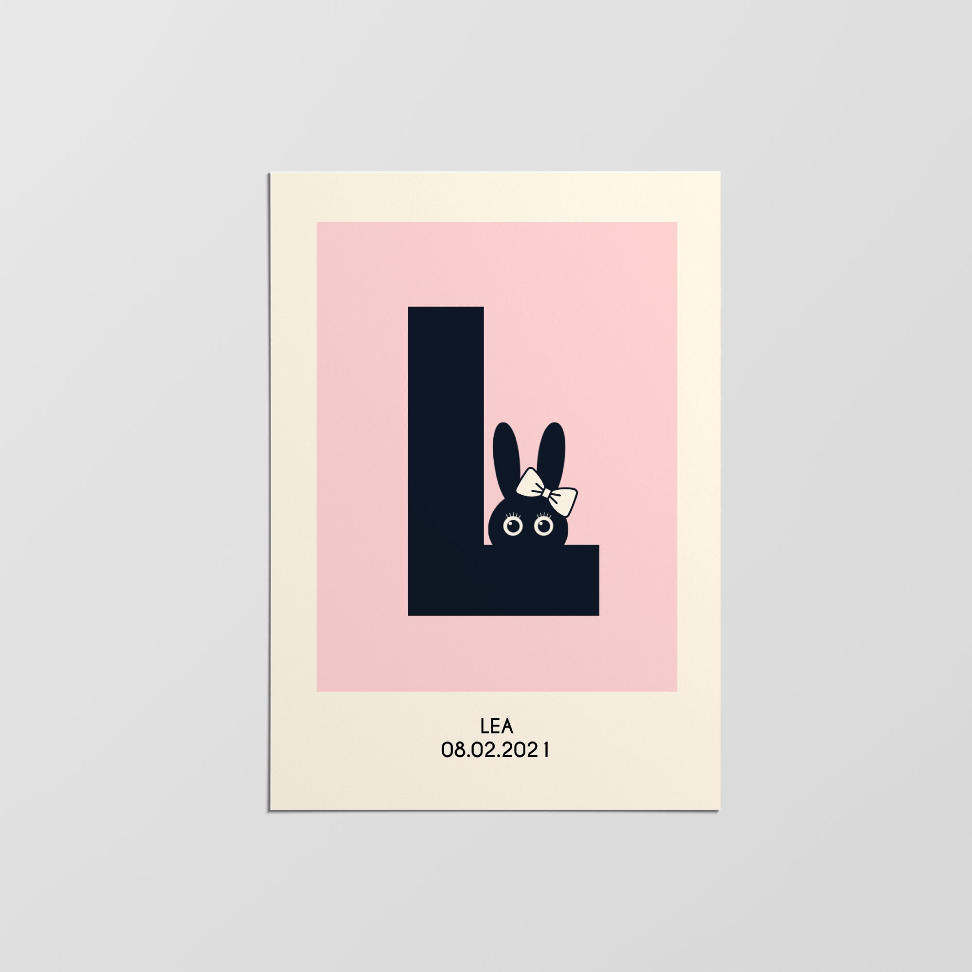 Impression Personnalisée Du Nom Initial de La Crèche, Impression Décor Pépinière, Art Mural Personna