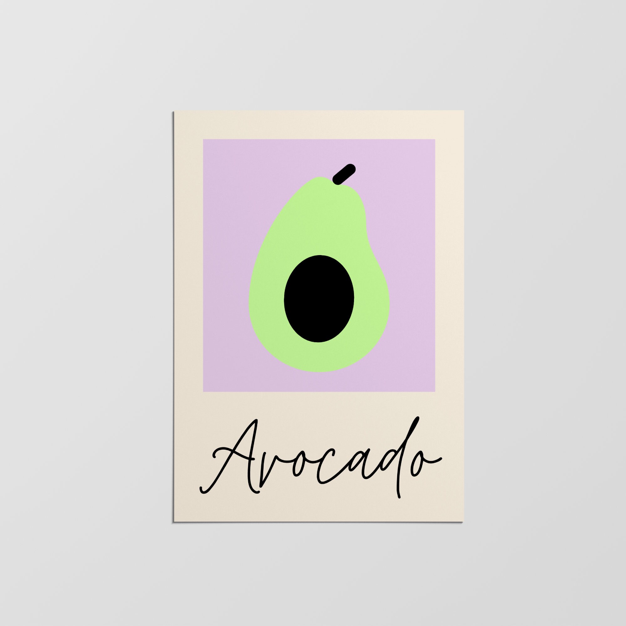 Affiche de Fruits, Impression d'avocat, Avocat, Minimaliste, Design Moderne, Décoration Intérieure, 