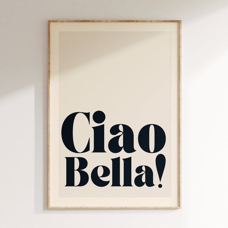 Music Inspired Print Ciao Bella Music Print Lyrics Poster - Etsy