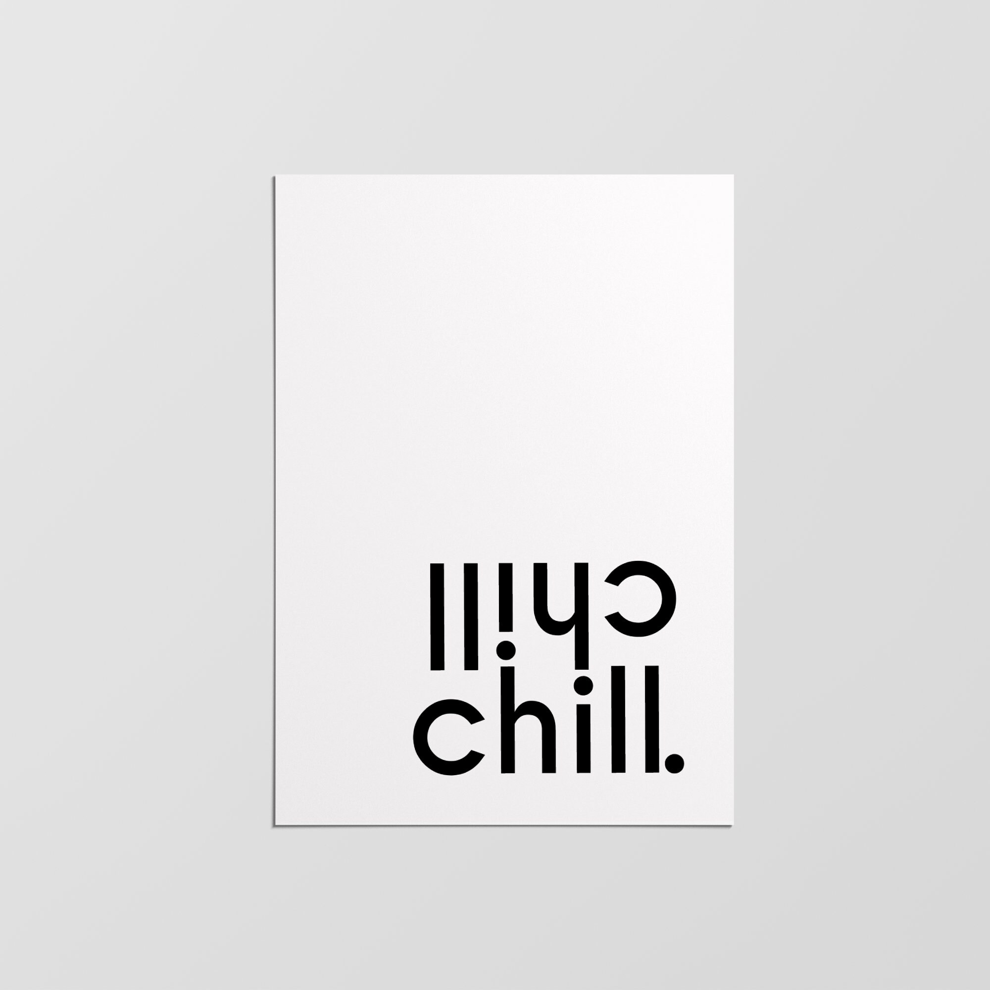 Chill Chill Poster, Impression Minimaliste, Design Moderne, Décoration Intérieure, Art Mural, Murale