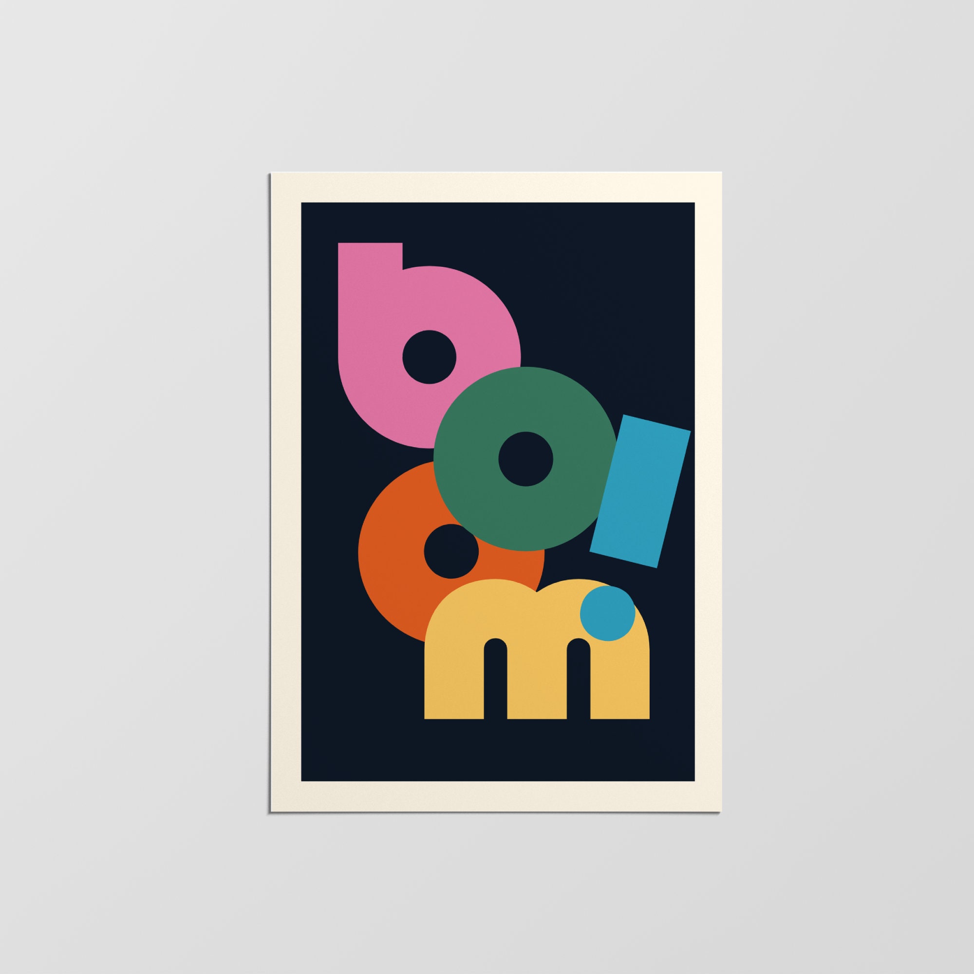 Boom Wall Art Print, Impression Minimaliste, Design Moderne, Décoration Intérieure, Murale, Impressi