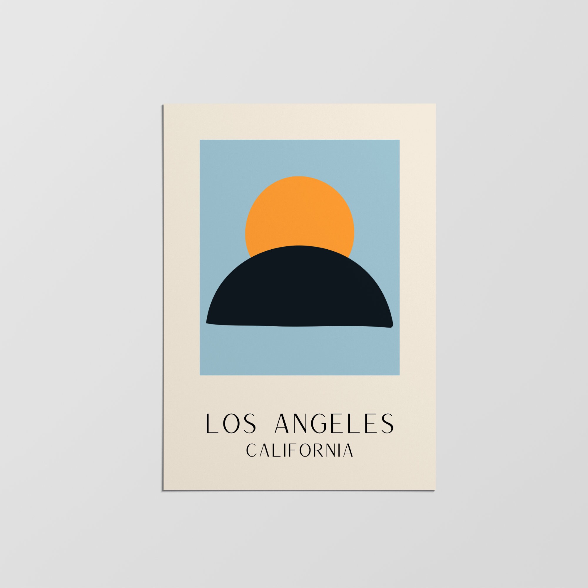 City Art, Los Angeles Print, Poster, California Cityscape, City Mid Century Modern, Travel Home Deco