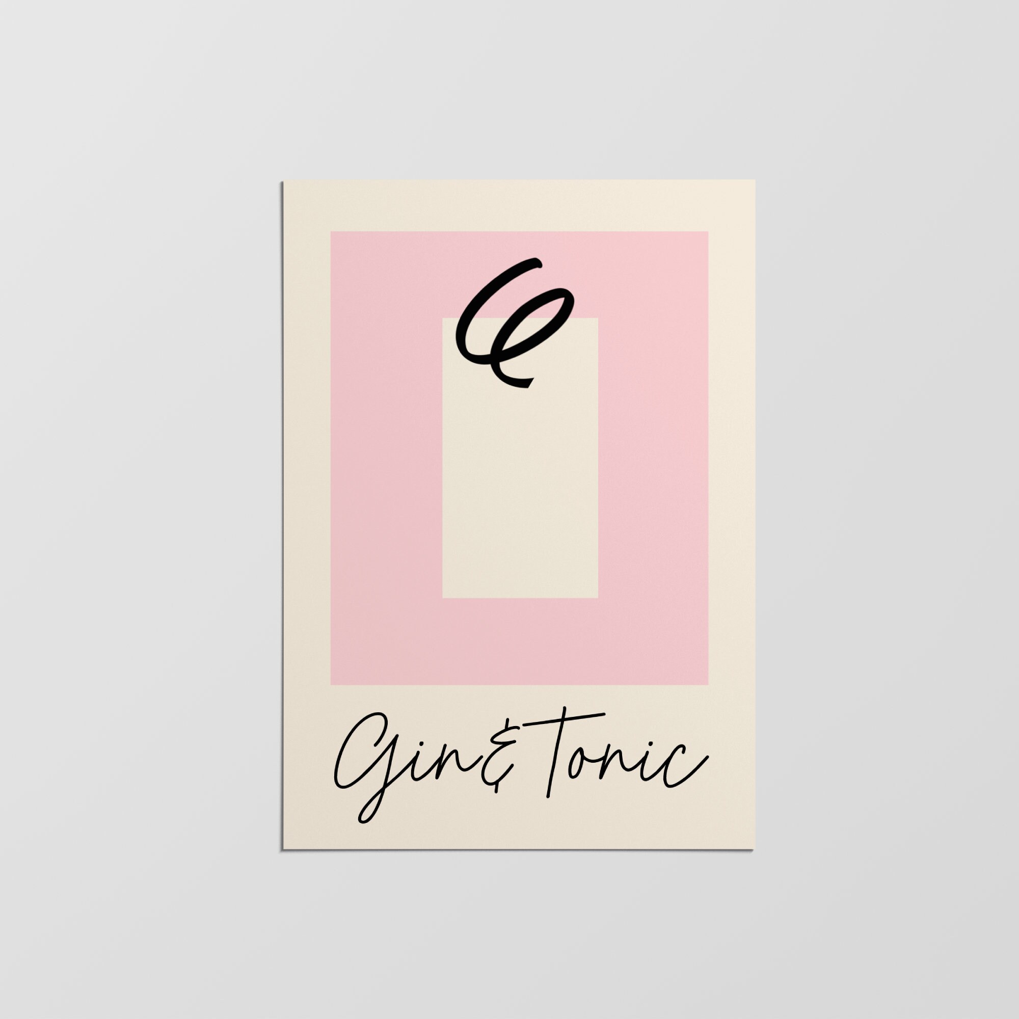 Gin&tonic Cocktail Print, Wall Art, Impressions Rétro Colorées, Affiche de Boissons Alcoolisées, Fêt