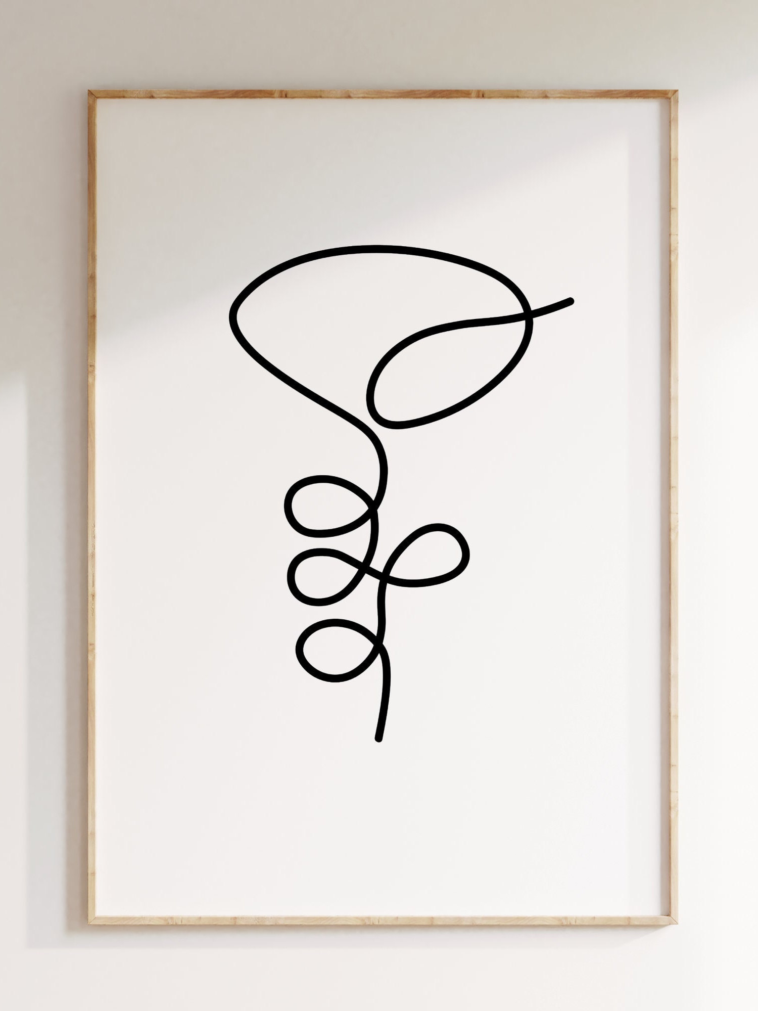 Minimalist Flower Line Art Print: Black and White Wall Decor - Etsy