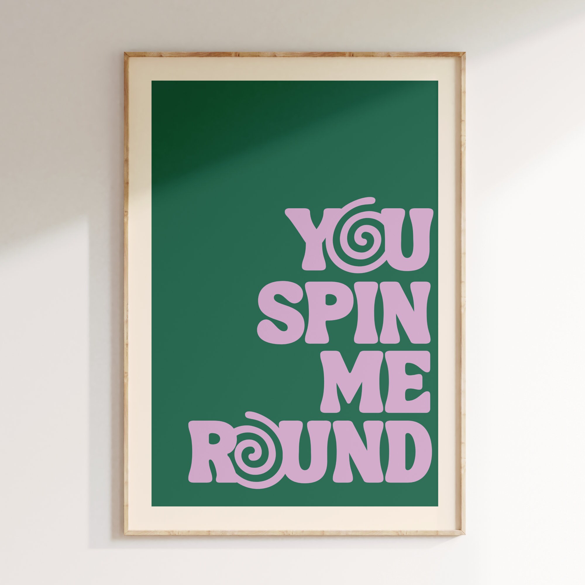 Music Inspired Print, You Spin Me Round Print, Music Print, Lyrics  Poster,gig Print, Rock Pop Poster Art, Retro Music Decor, Gift, Wall Art -   Canada