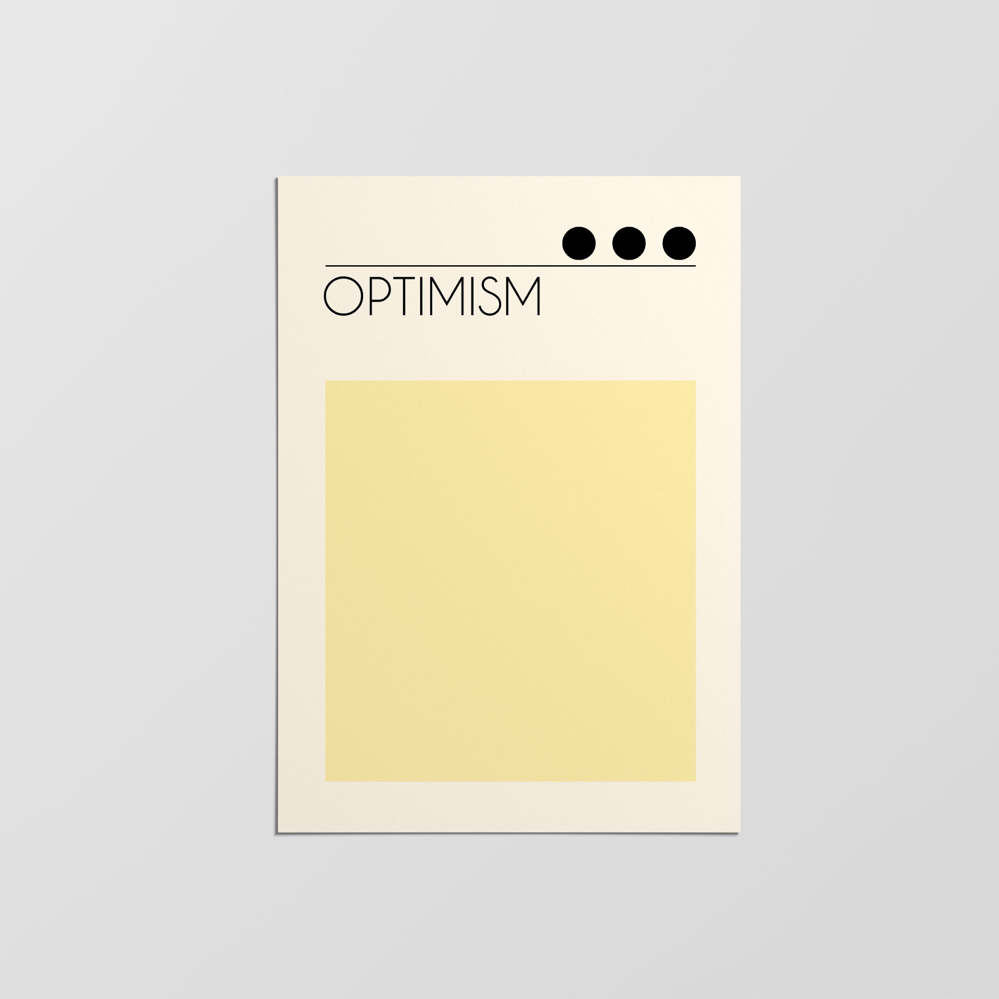 Impression Optimisme, Impression d'art Mural Moderne, Minimaliste Tendance Maintenant, Design Décora