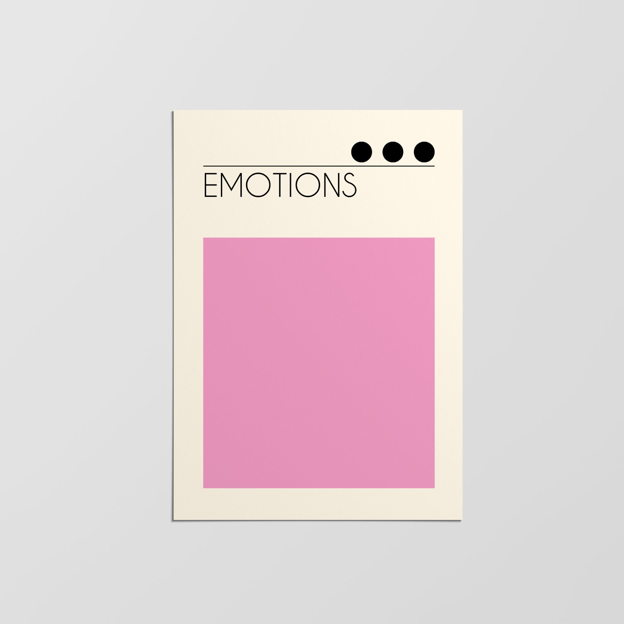 Impression Emotions, Impression d'art Mural Moderne, Minimaliste Tendance Maintenant, Design Décorat