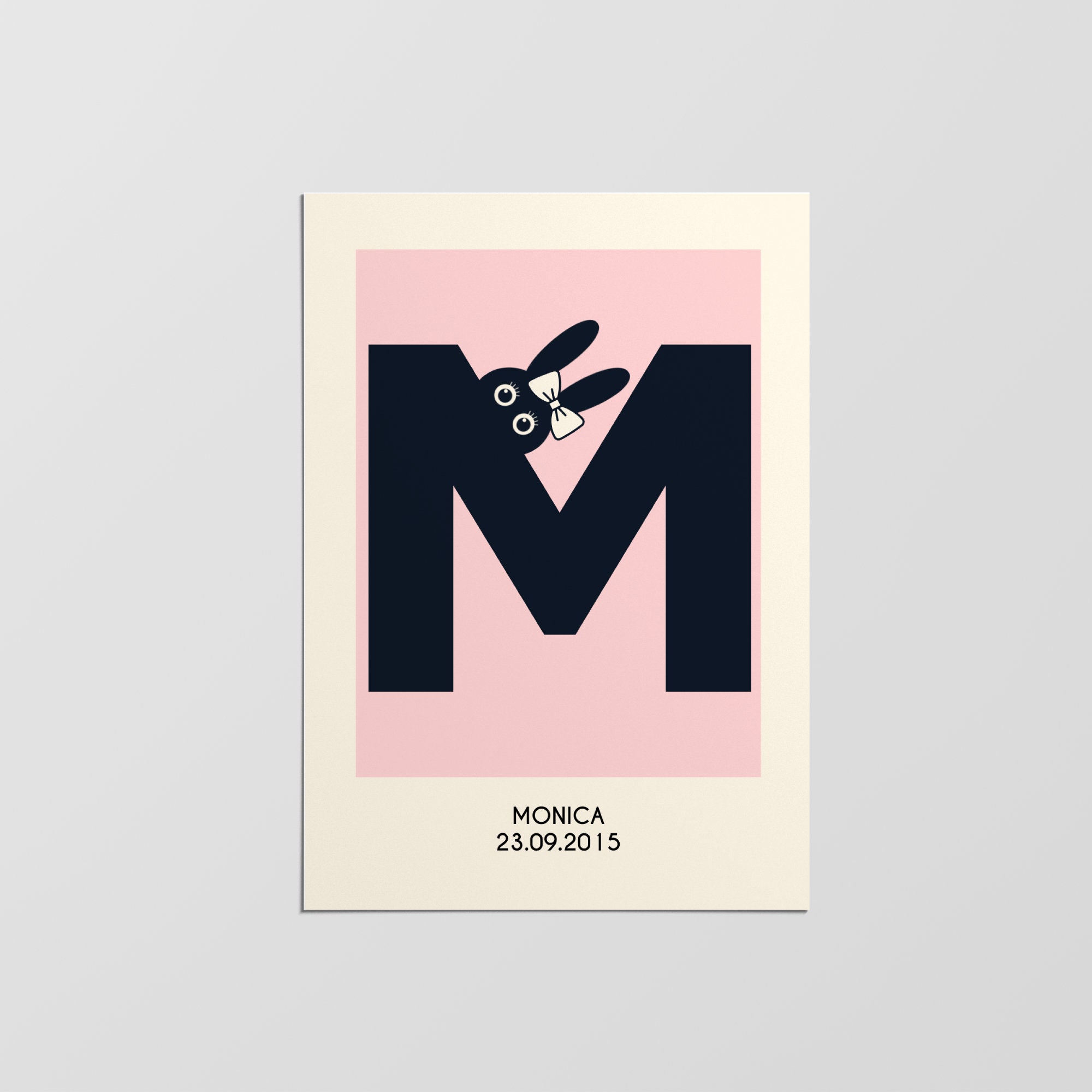 Impression Personnalisée Du Nom Initial de La Crèche, Impression Décor Pépinière, Art Mural Personna