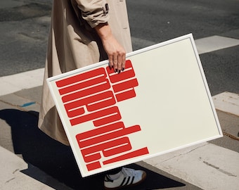 Oh Merde! Typography Art Print: Bold Modern Home Decor