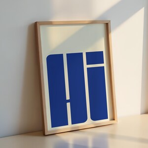 HI Typografie Print: Modern Bold Letters Art, Home Decor Bild 6