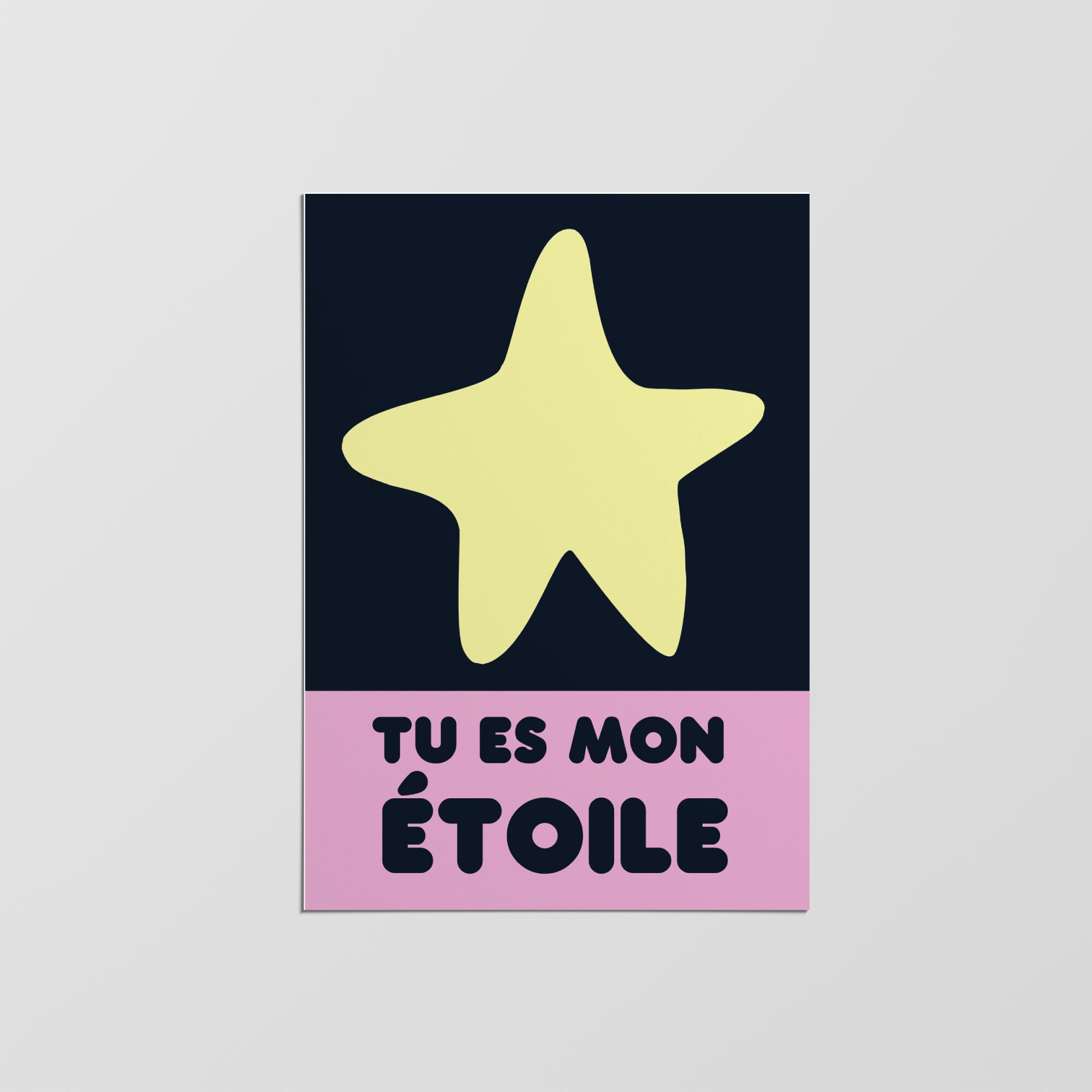 My Star Wall Poster, Decoration Art Kids Room Colorful Poster Decor, Nursery Prints, Gift, Unframed