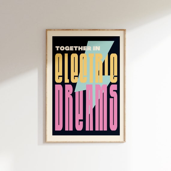 Together in Electric Dreams Song Lyrics Print Music Gift Etsy