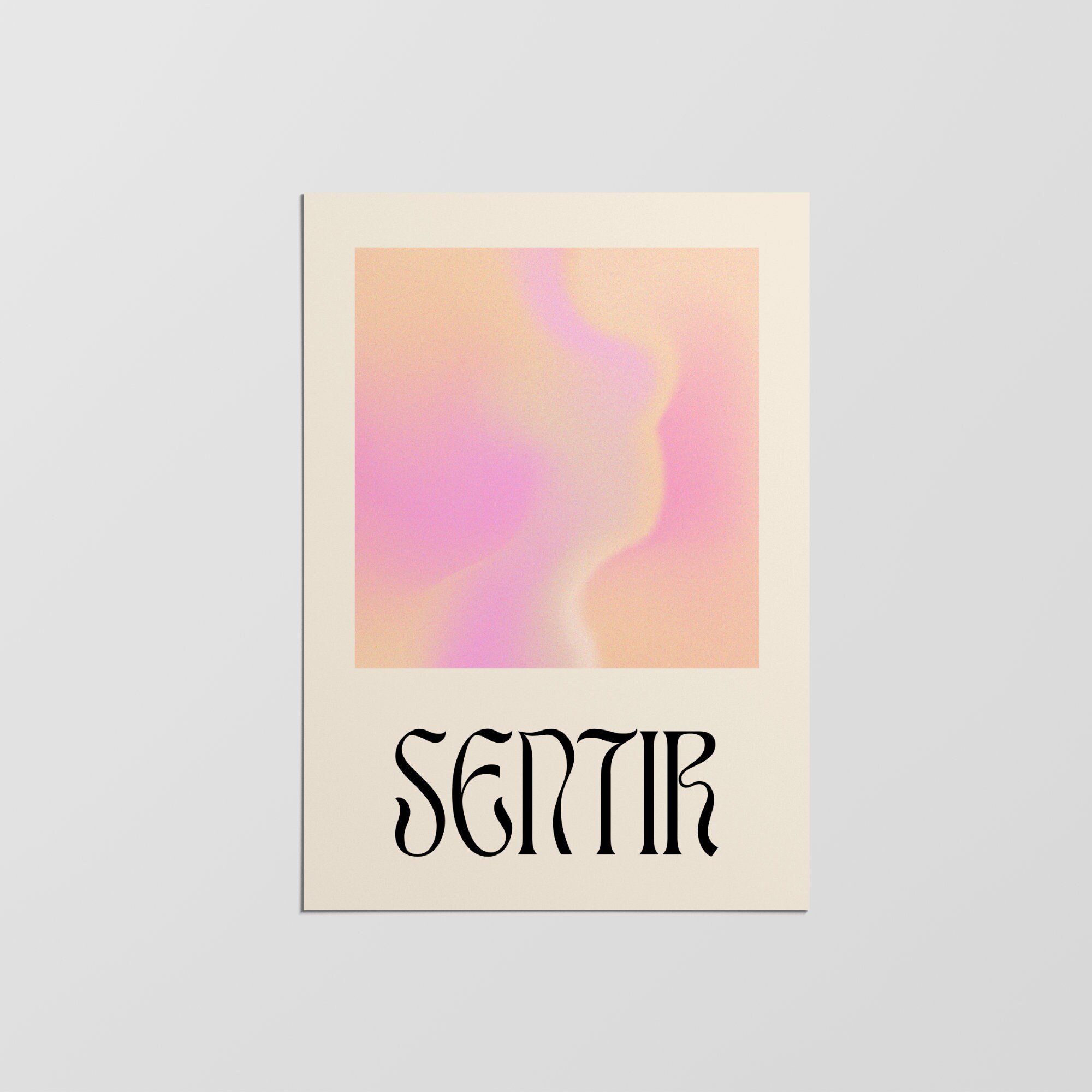 Sentir Print, Feel, Impression d'art Mural Moderne, Minimalist Trending Now Dégradée, Décoration Int