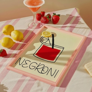 Impresión de cóctel Nagori, arte mural de cócteles, impresiones retro coloridas, póster de bebidas alcohólicas, fiesta, bar, regalo, impresión de comida, decoración de cocina