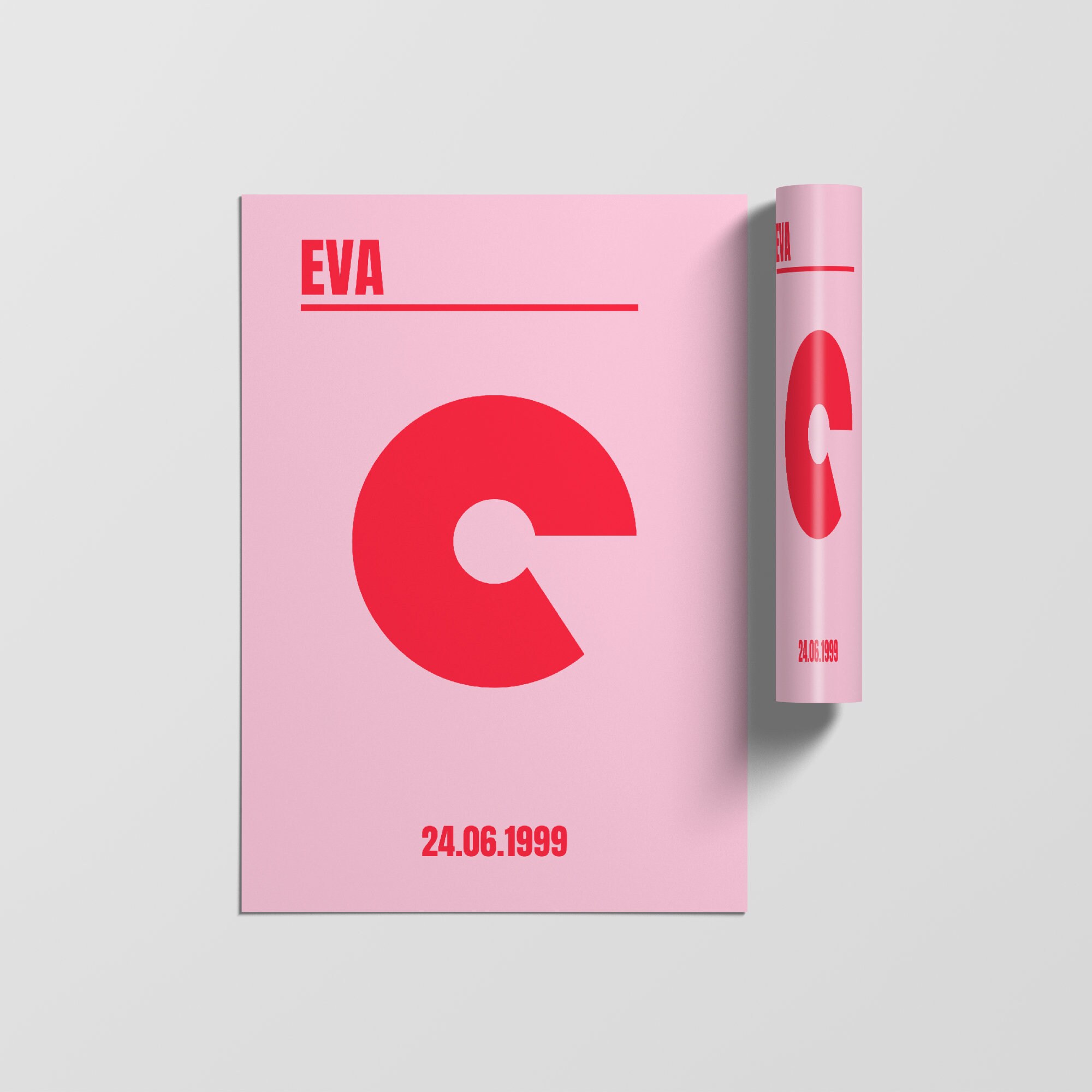 Impression de Lettre Personnalisée, Impression Initiale Initiale, Affiche Art Mural