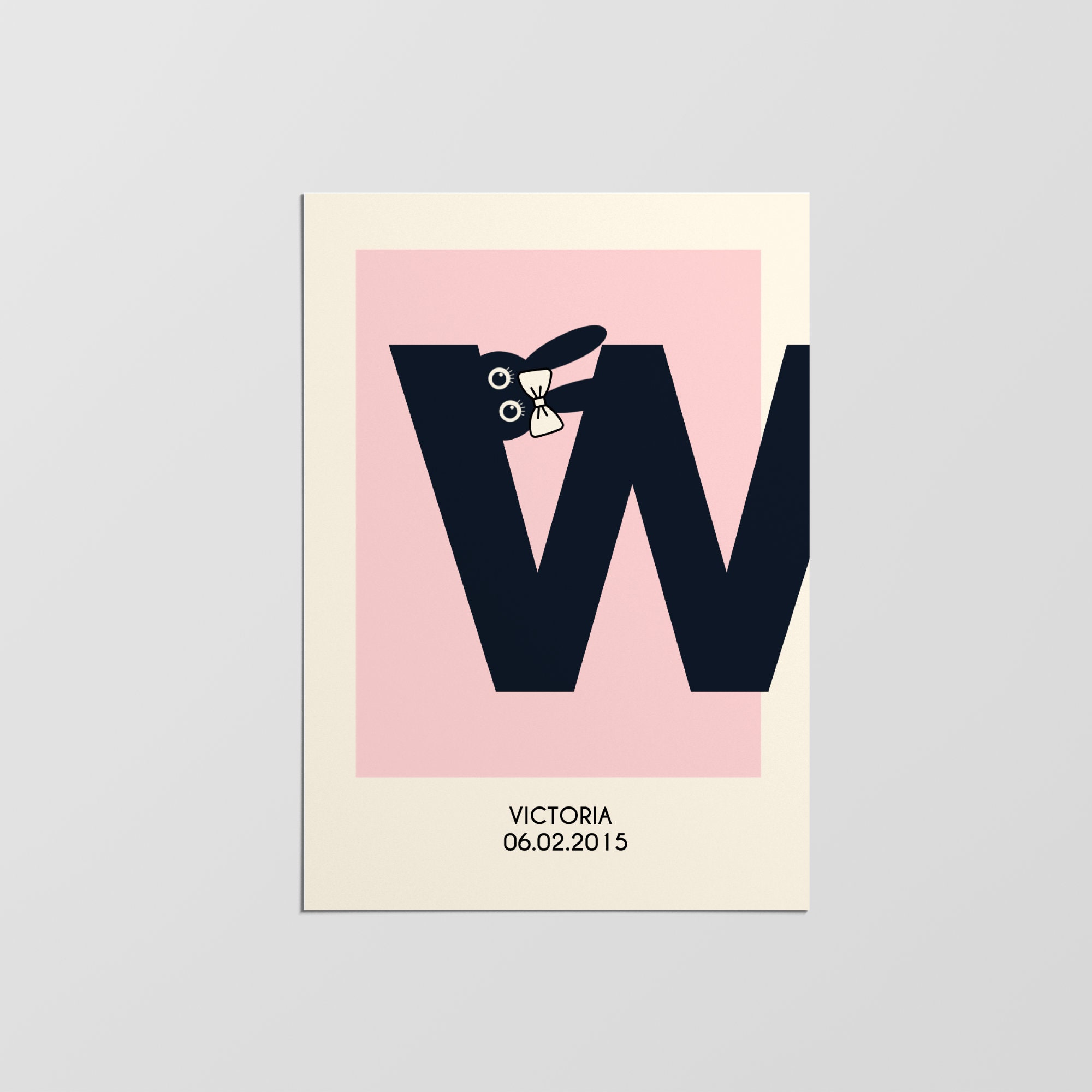 Impression Personnalisée Du Nom Initial de La Crèche, Impression Décor Pépinière, Art Mural Personna