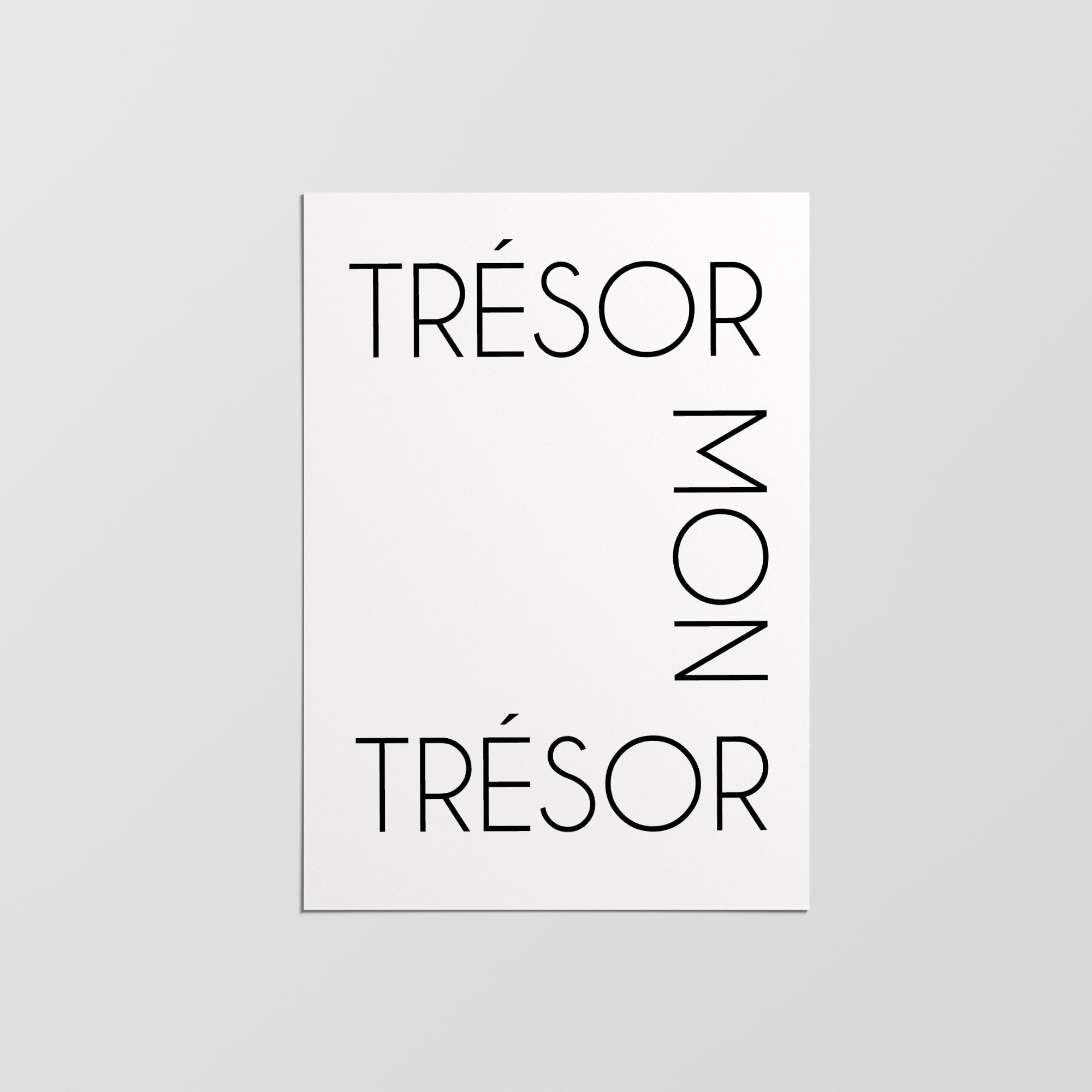 Affiche Mon Trésor, Impression Minimaliste, Design Moderne, Décoration Intérieure, Art Mural, Murale