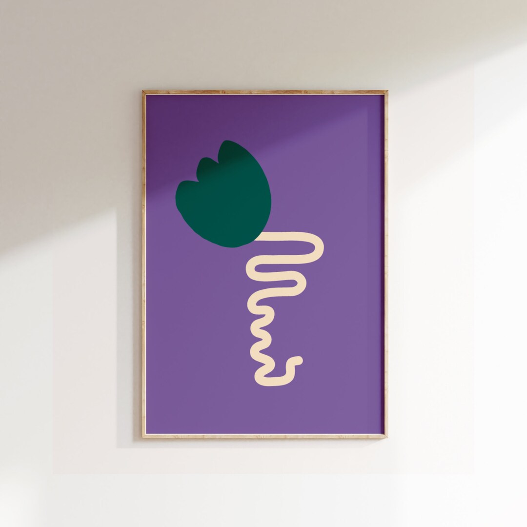 Flower Wall Poster Flower Wall Art Decor Bold Flower Etsy