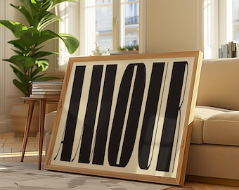 Amour Love Typography Print: Modern Bold Wall Art