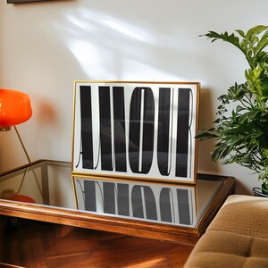 Amour Love Typography Print: Modern Bold Wall Art image 10