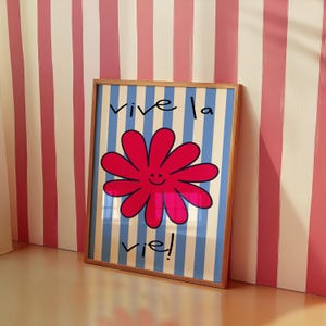 ¡Viva la vida! Impresión colorida para pared infantil, póster infantil, decoración para habitación infantil, decoración para baby shower, regalo para sala de juegos infantil, arte con frases.