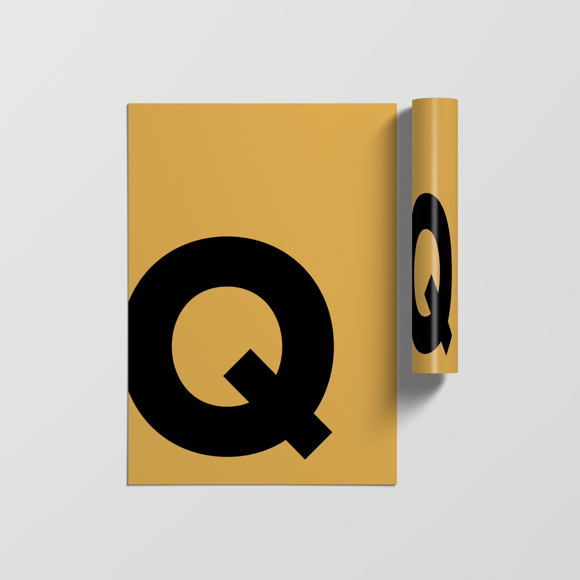 Typographie Lettre Affiche, Impressions Initiales, Alphabet Minimaliste Art Letter Print, Wall Poste