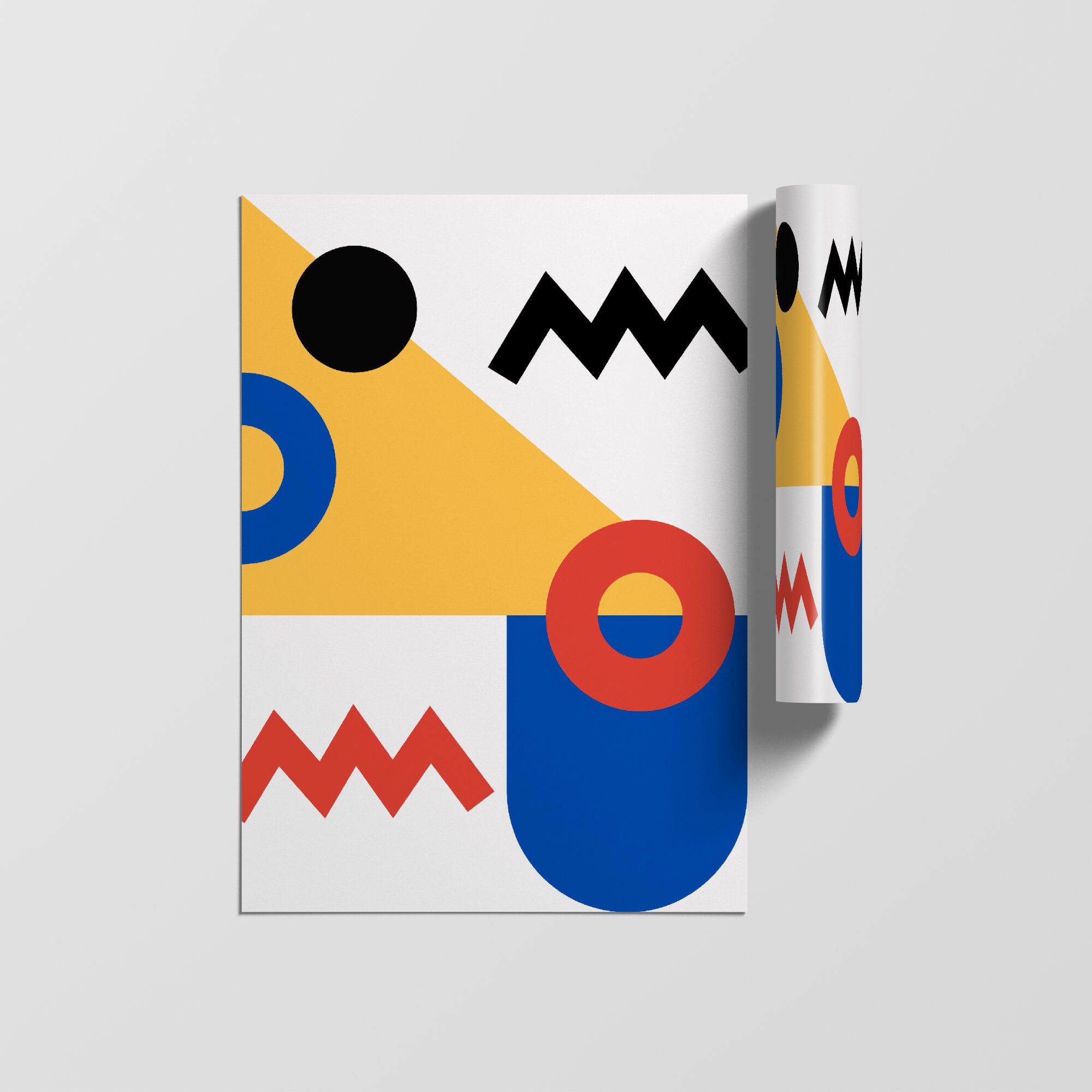 Impressions Abstraites, Art Mural, Estampes Modernes, Impression d'art Géométrique Minimaliste, Mura