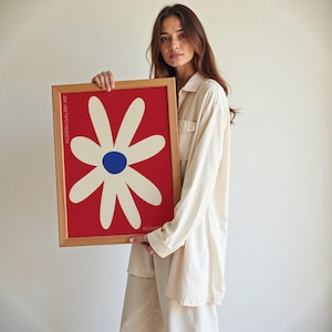 Blumenmarkt-Plakat, moderner Blumendruck, abstrakte botanische Blumen drucken, Boho Blumen-Plakat, abstrakter Druck Blumen, Blumendruckgeschenk