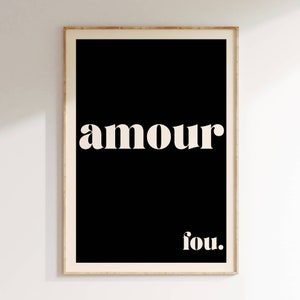 Konsttryck Amour Typography: Modern heminredning 2