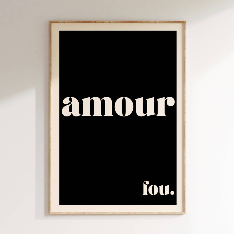 Konsttryck Amour Typography: Modern heminredning 2