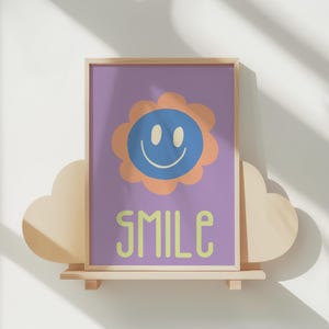 Face Colorful Print for Kids Wall Art Nursery Poster Kids Room Art Decor Baby Shower Decor Gift for Kids Playroom Decor Quote Art