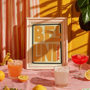 Impresión de cóctel Bellini Time, arte mural con nombre de cóctel, impresiones coloridas, póster de bebidas alcohólicas, decoración para fiestas y bares.