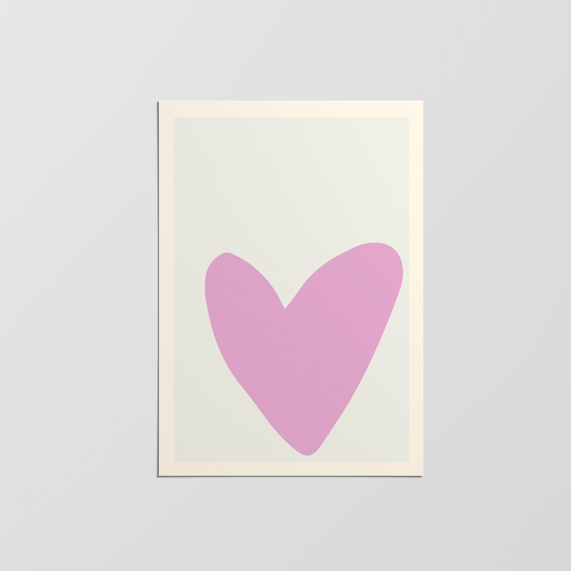 Heart Wall Art Print, Impression Minimaliste, de Design Moderne, Décoration Intérieure, Murale, Impr