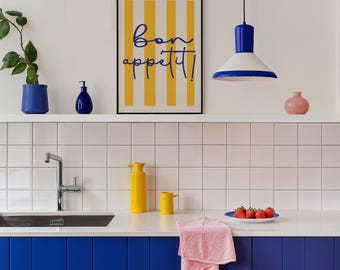 Bon Appétit Wall Print, Kitchen Art, Minimalist Print, Modern Print, Home Decor, Wall Art Print, Dinning room Deco, Kitchen Wall Decor