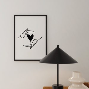 Line Art Prints, Minimalist Wall Art Print, Abstract Line Art, Wall Decor, One Line Art, Black and White Art, Single Line Art