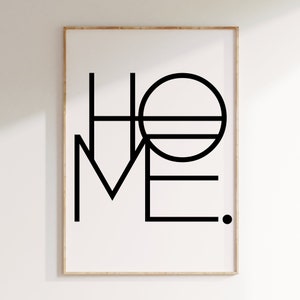 Home Poster, Minimalist Print, Modern Design Print, Home Decor, Wall Art, Wall Decor, Typography Prints, Simple Typography, Simple Word image 2