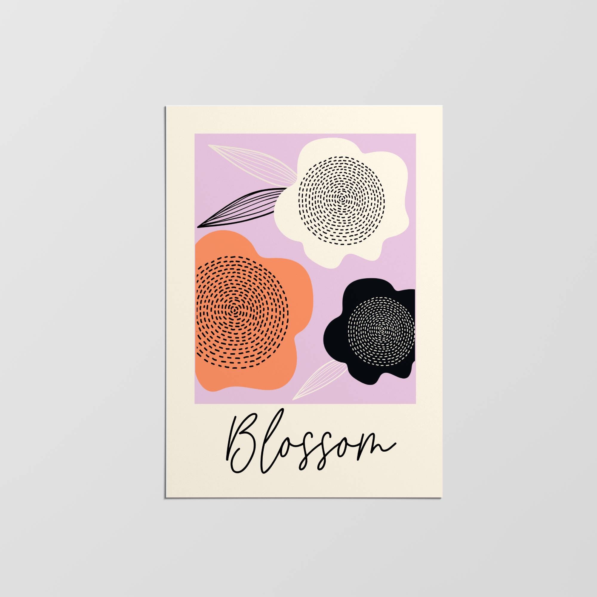 Fleur Wall Poster, Flower Decor, Home Deco Art, Abstract Print, Art Modern Abstarct Deco, Blossom Pr